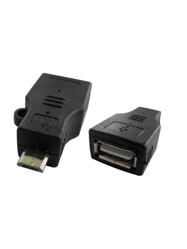 CONEXION USB A H OTG - MICRO USB B - Adaptador de micro USB tipo B a USB Hembra ideal para conectar dispositivos USB a tablets, camaras, consolas... que disponen de USB Host.